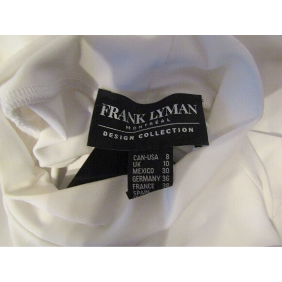 Frank Lyman Montreal Top NWT Off White Short Sleeve Mock Neck Womens Size 8 - Picture 5 of 8